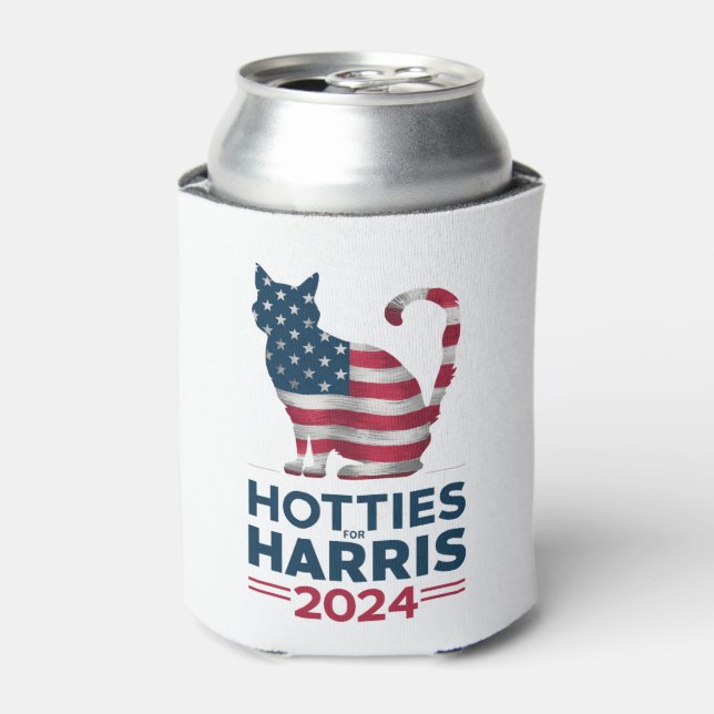 Rafraîchisseur Pour Canette Hotties For Harris 2024 Cat Ladies Kamala Harris (Can devant)