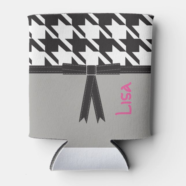 Rafraîchisseur Pour Canette Houndstooth moderne (Devant)