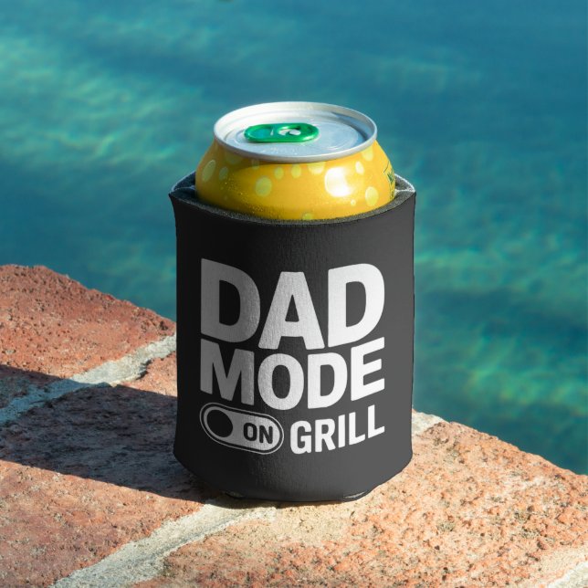 Rafraîchisseur Pour Canette Humour BBQ Mode Papa Grill Allumé (Piscine in situ)