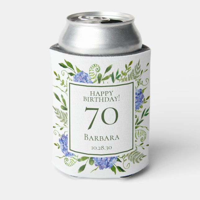 Rafraîchisseur Pour Canette Hydrangeas bleus pour 70e anniversaire (Can Dos)