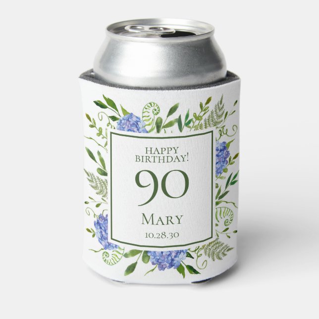 Rafraîchisseur Pour Canette Hydrangeas bleus pour 90e anniversaire (Can Dos)
