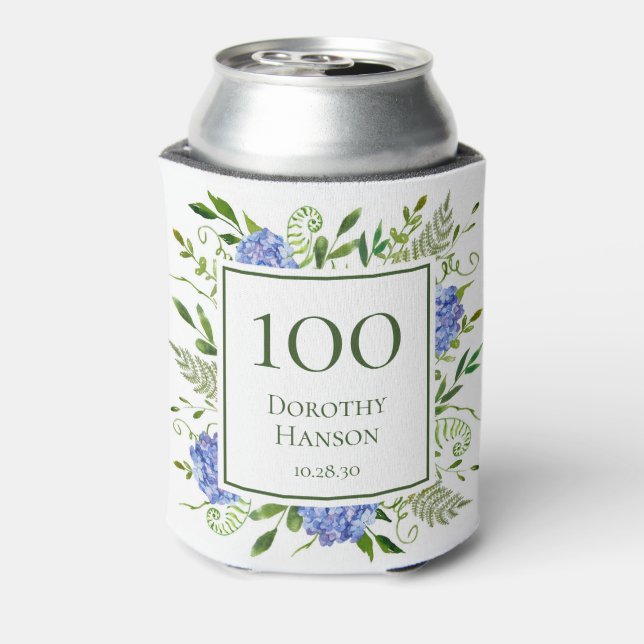 Rafraîchisseur Pour Canette Hydrangeas bleus pour les 100 ans (Can Dos)
