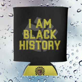 Rafraîchisseur Pour Canette I Am Black History - Black Fist Graphic Can Cooler