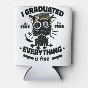 Rafraîchisseur Pour Canette I Graduate Class Funny Black Cat Graduation