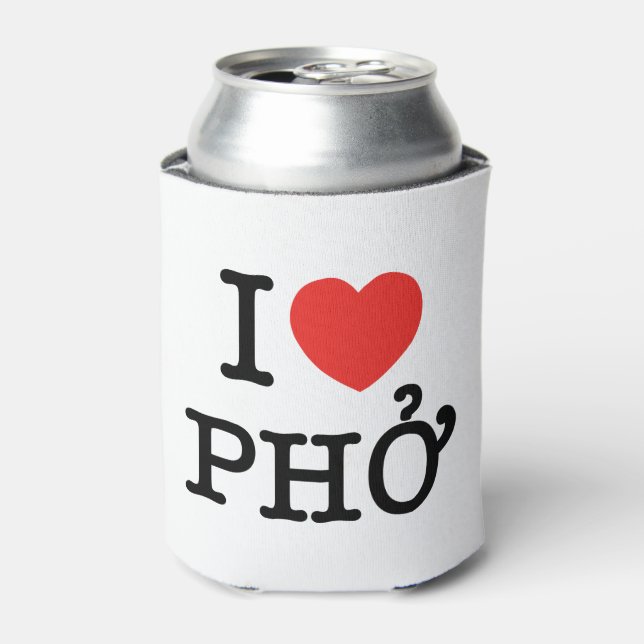 Rafraîchisseur Pour Canette I Heart (Amour) Pho (Can devant)