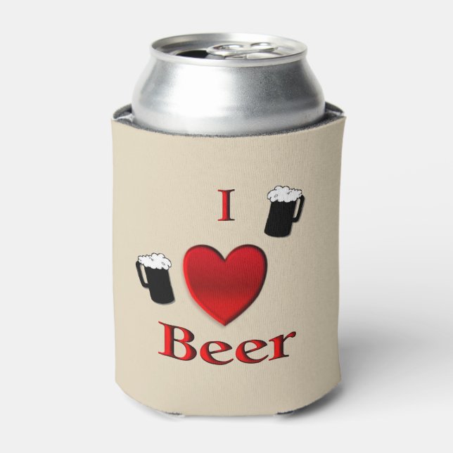 Rafraîchisseur Pour Canette I Heart Beer Design (Can devant)