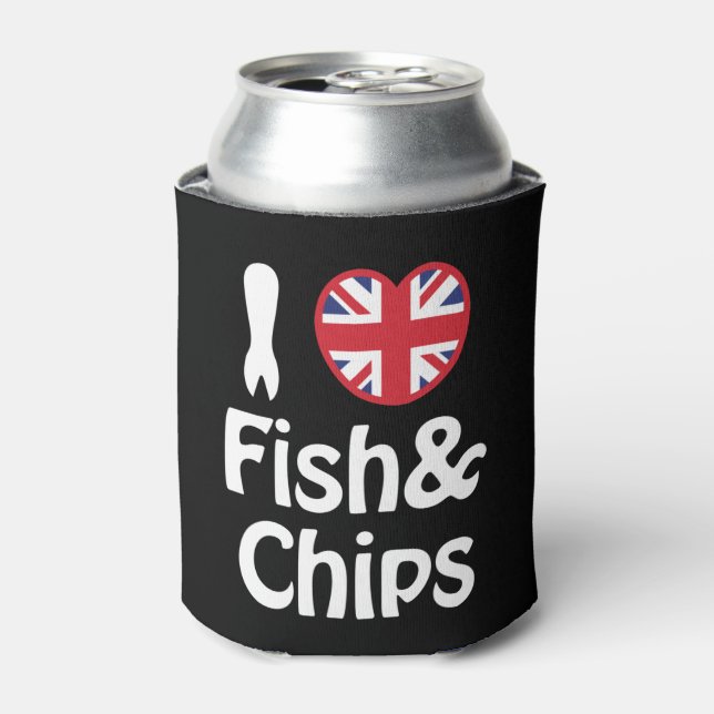Rafraîchisseur Pour Canette I Heart [Love] Poisson & Chips Can Cooler (Can devant)