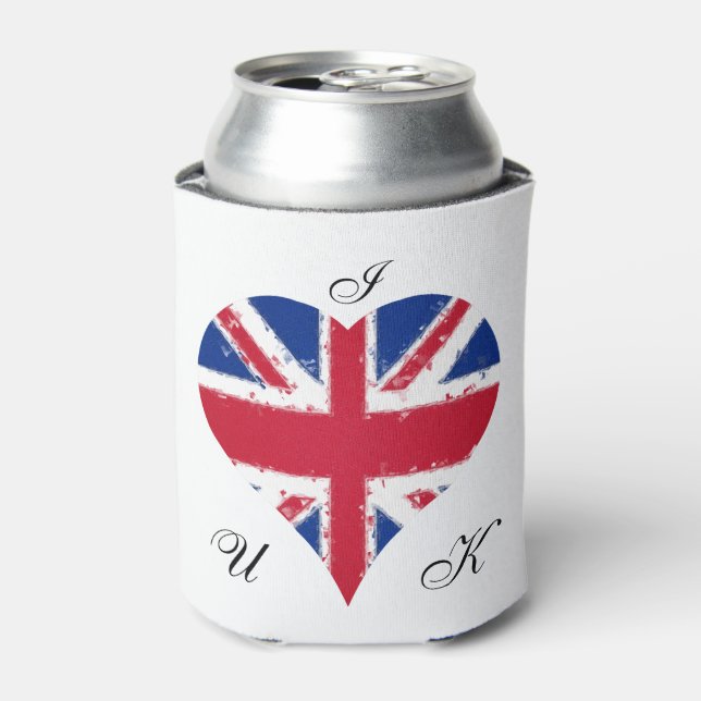 Rafraîchisseur Pour Canette I Heart UK Modern Flag (Can devant)