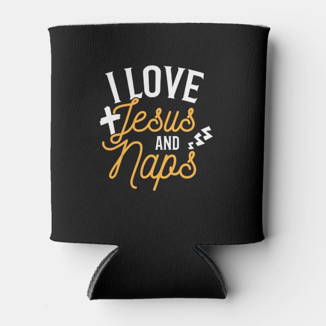 Rafraîchisseur Pour Canette I Love Jesus and Naps Funny Religieux (Devant)