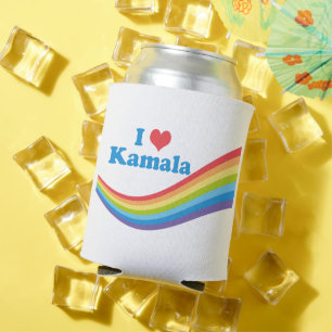 Rafraîchisseur Pour Canette I Love Kamala Cute Election Rainbow