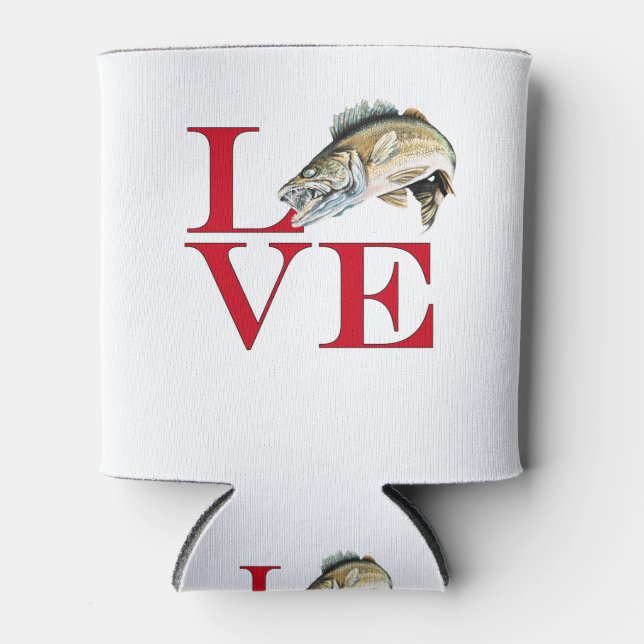 Rafraîchisseur Pour Canette I Love Walleye (Devant)