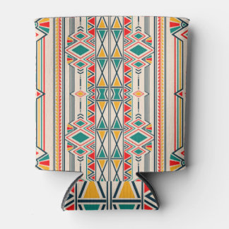 Rafraîchisseur Pour Canette Ikat géométrique, folklore ornement ethnique.