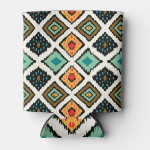 Rafraîchisseur Pour Canette Ikat géométrique, folklore texture tribale.