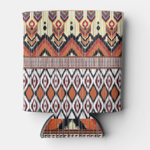 Rafraîchisseur Pour Canette Ikat motif : conception géométrique ethnique.