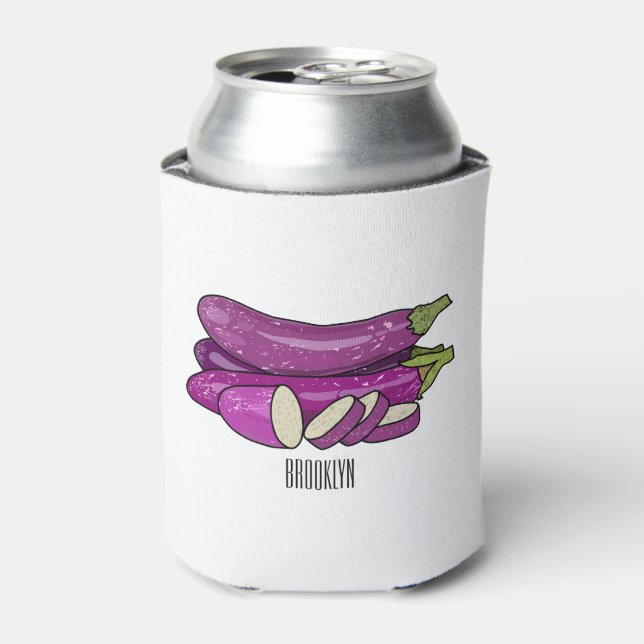 Rafraîchisseur Pour Canette Illustration d'aubergine (Can devant)