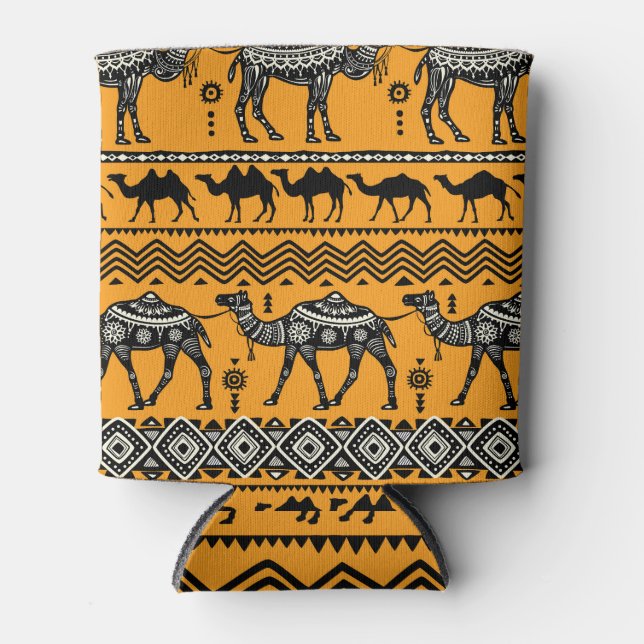 Rafraîchisseur Pour Canette Illustration De Camels Design Motif sans joint. (Devant)