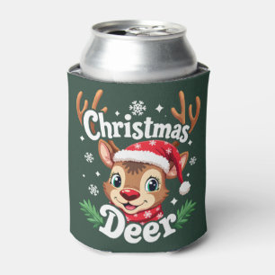 Rafraîchisseur Pour Canette Illustration de cerf de Noël mignon