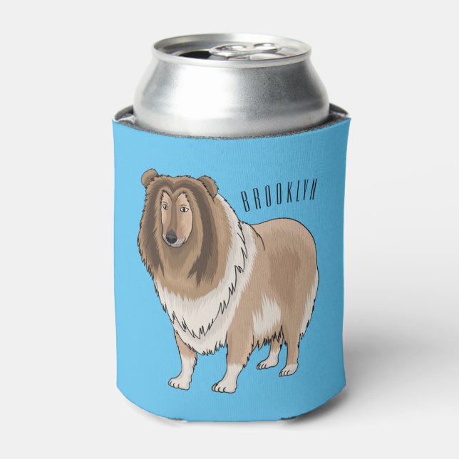 Rafraîchisseur Pour Canette Illustration de chien Rough collie (Can devant)
