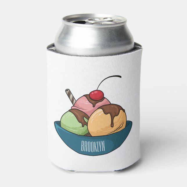 Rafraîchisseur Pour Canette Illustration de crème glacée (Can devant)
