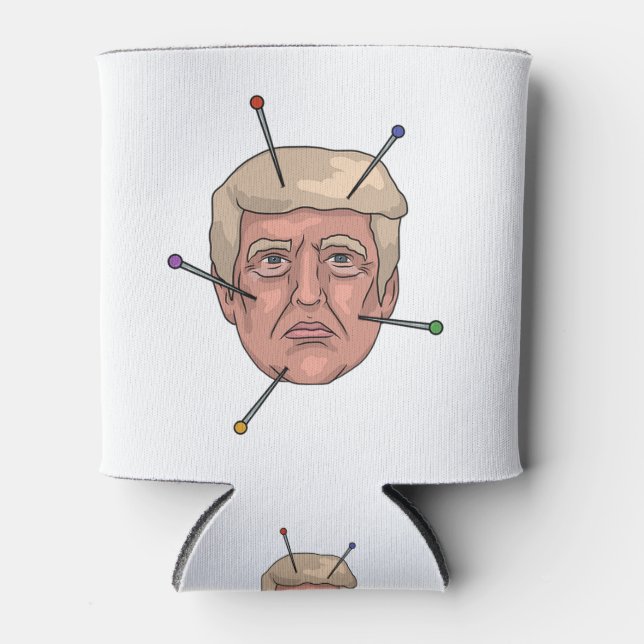 Rafraîchisseur Pour Canette Illustration de Donald Trump Voodoo Doll Pin (Devant)