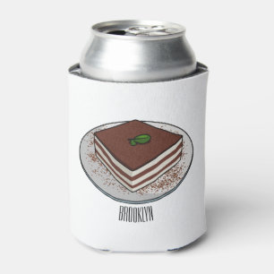 Rafraîchisseur Pour Canette Illustration de gâteau de Tiramisu