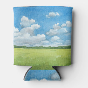 Rafraîchisseur Pour Canette Illustration de l'aquarelle du paysage rural