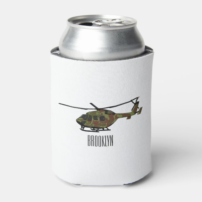 Rafraîchisseur Pour Canette Illustration de l'hélicoptère de l'armée (Can devant)