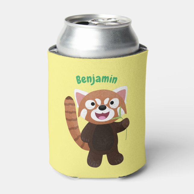 Rafraîchisseur Pour Canette Illustration de panda rouge mignon (Can devant)