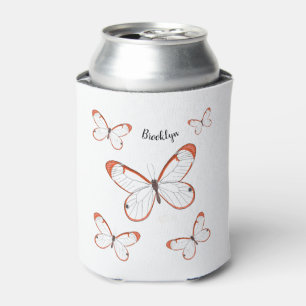Rafraîchisseur Pour Canette Illustration de papillon en verre