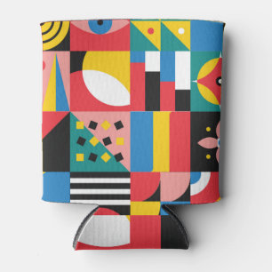 Rafraîchisseur Pour Canette Illustration des formes colorées géométriques néo