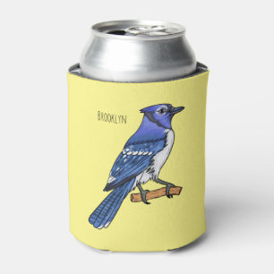 Rafraîchisseur Pour Canette Illustration d'oiseau de jay bleu