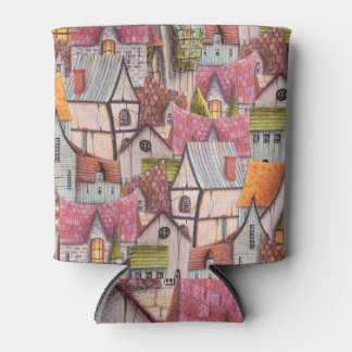Rafraîchisseur Pour Canette Illustration du paysage de crayon coloré