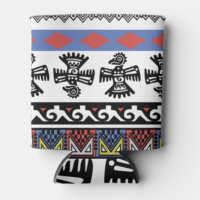 Rafraîchisseur Pour Canette Illustration ethnique des Amérindiens (Devant)