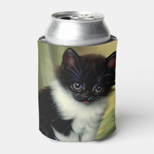 Rafraîchisseur Pour Canette Illustration vintage Tuxedo Kitten