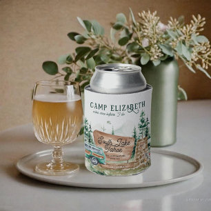 Rafraîchisseur Pour Canette Illustrations de camping   Demoiselle d'honneur En