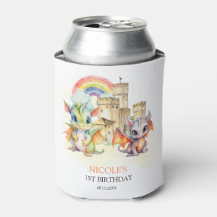 Rafraîchisseur Pour Canette Imaginaire Cute Dragon Castle Rainbow Anniversaire