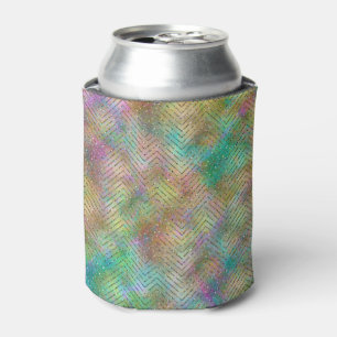 Rafraîchisseur Pour Canette Impression à motif chevron de lumières arc-en-ciel
