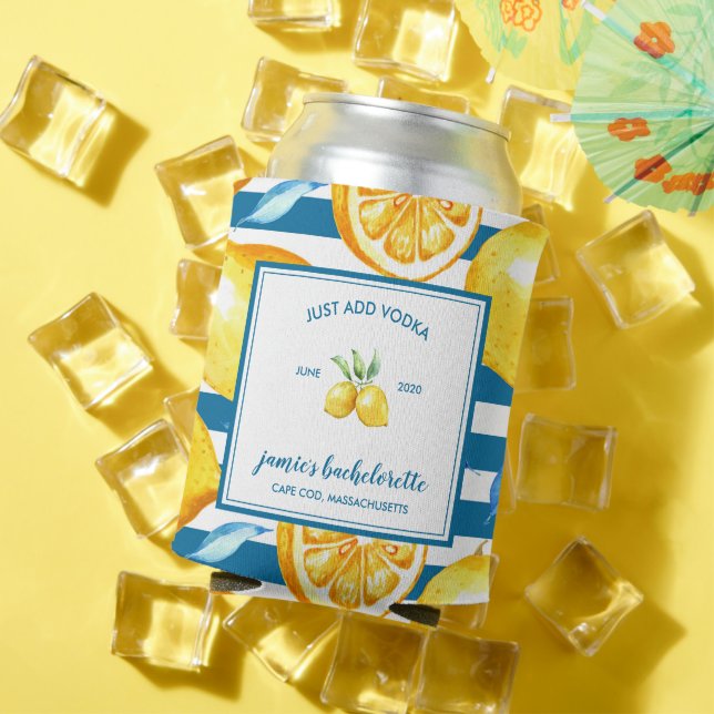 Rafraîchisseur Pour Canette Impression citron | Enterrement de vie de jeune fi (Été in situ)
