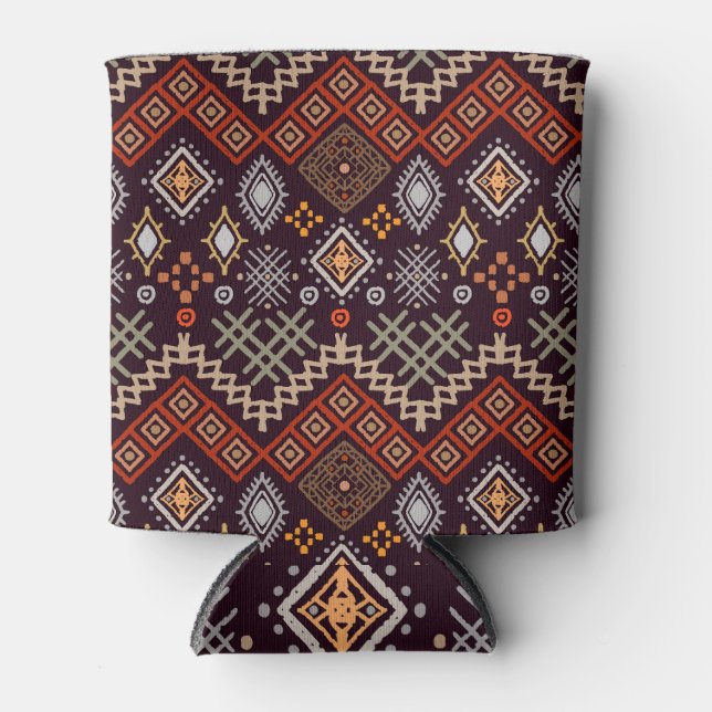 Rafraîchisseur Pour Canette Impression géométrique Boho d'art tribal (Devant)