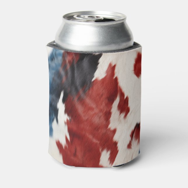 Rafraîchisseur Pour Canette Impression vache rouge blanc bleu Cool (Can Dos)