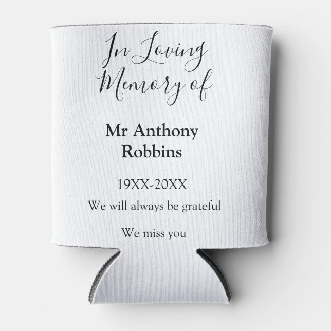 Rafraîchisseur Pour Canette In Love souvenir du nom funéraire conservation de  (Devant)