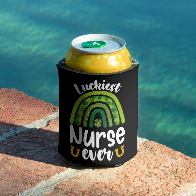 Rafraîchisseur Pour Canette Infirmière la plus chanceuse Saint-Patrick (Piscine in situ)