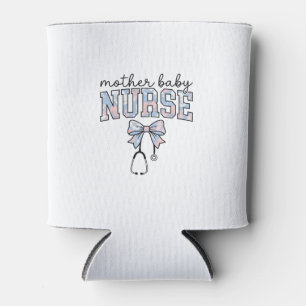 Rafraîchisseur Pour Canette Infirmière Mère Bébé Chemise à Nœud Floral Design_