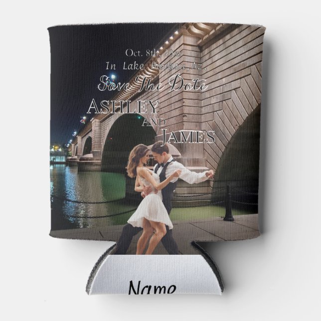 Rafraîchisseur Pour Canette Invitation Faire-part de Londres Bridge Enregistre (Devant)