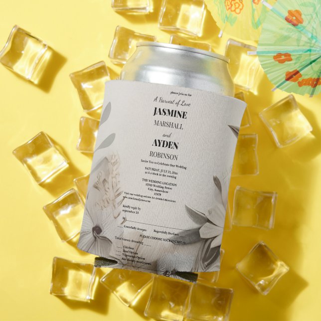 Rafraîchisseur Pour Canette Invitations de mariage personnalisées élégantes (Été in situ)