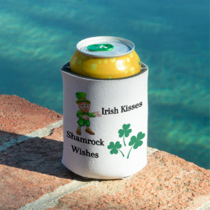Rafraîchisseur Pour Canette Irlandais Baisers, Shamrocks souhaits sur un