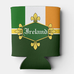 Rafraîchisseur Pour Canette Irlande Drapeau national, Customiser le nom