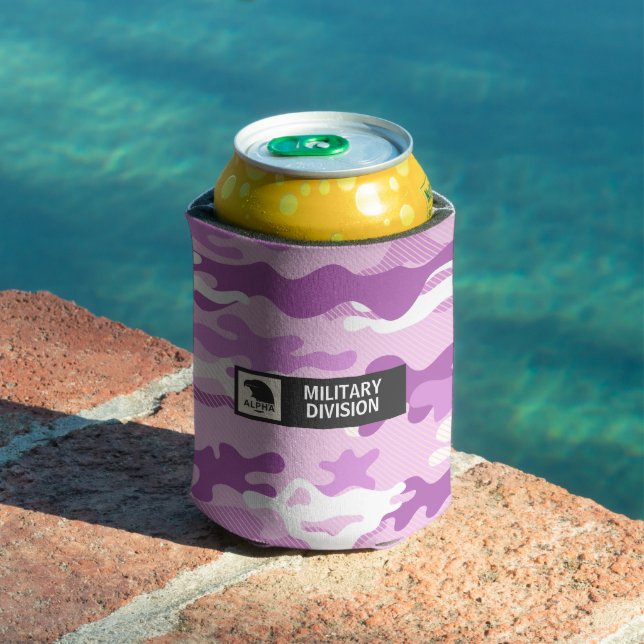 Rafraîchisseur Pour Canette Isolant de boisson à motif camouflage violet (Piscine in situ)