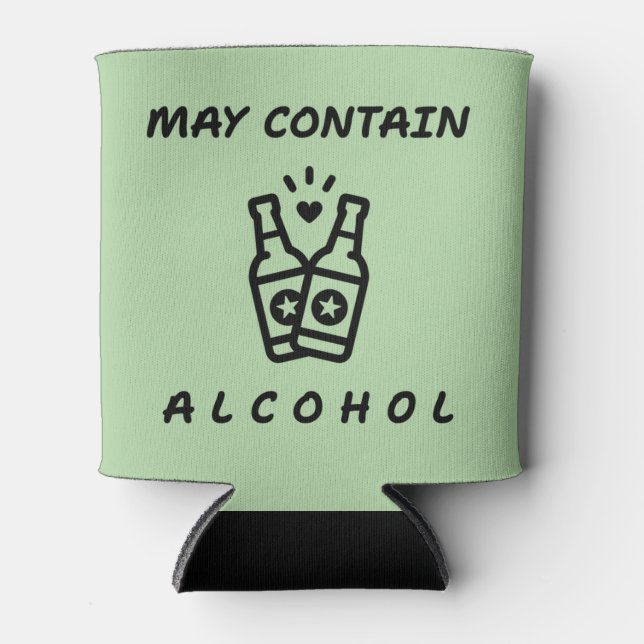Rafraîchisseur Pour Canette Isolant de Canette "Peut Contenir de l'Alcool" - D (Devant)
