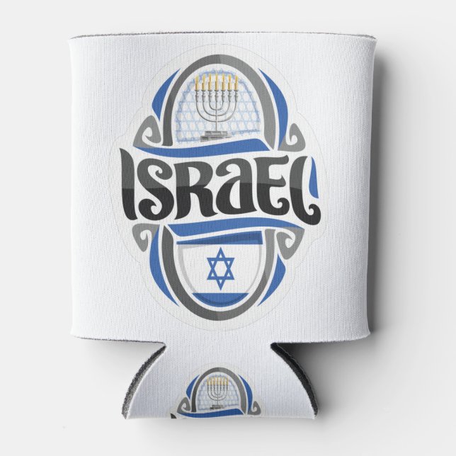 Rafraîchisseur Pour Canette Israël Drapeau Israël (Devant)